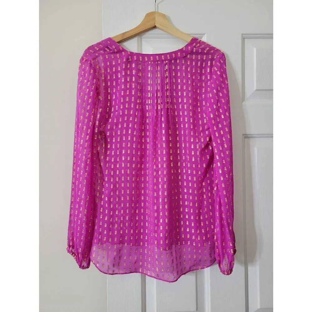 Lilly Pulitzer Silk Colby Top size M MSRP $168